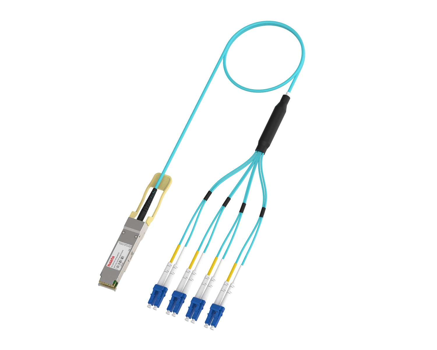 40G 有源分支 AOC，QSFP+转4×DLC
