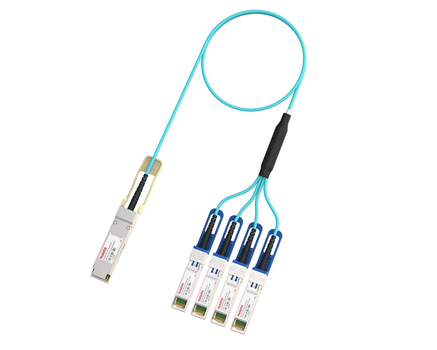 40G Active Breakout AOC, QSFP+-4×SFP+