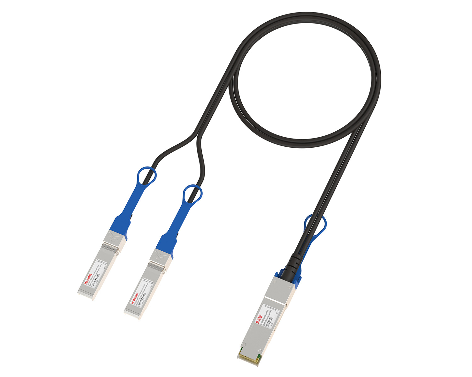 40G Passive Breakout DAC, QSFP+ to 2×SFP+