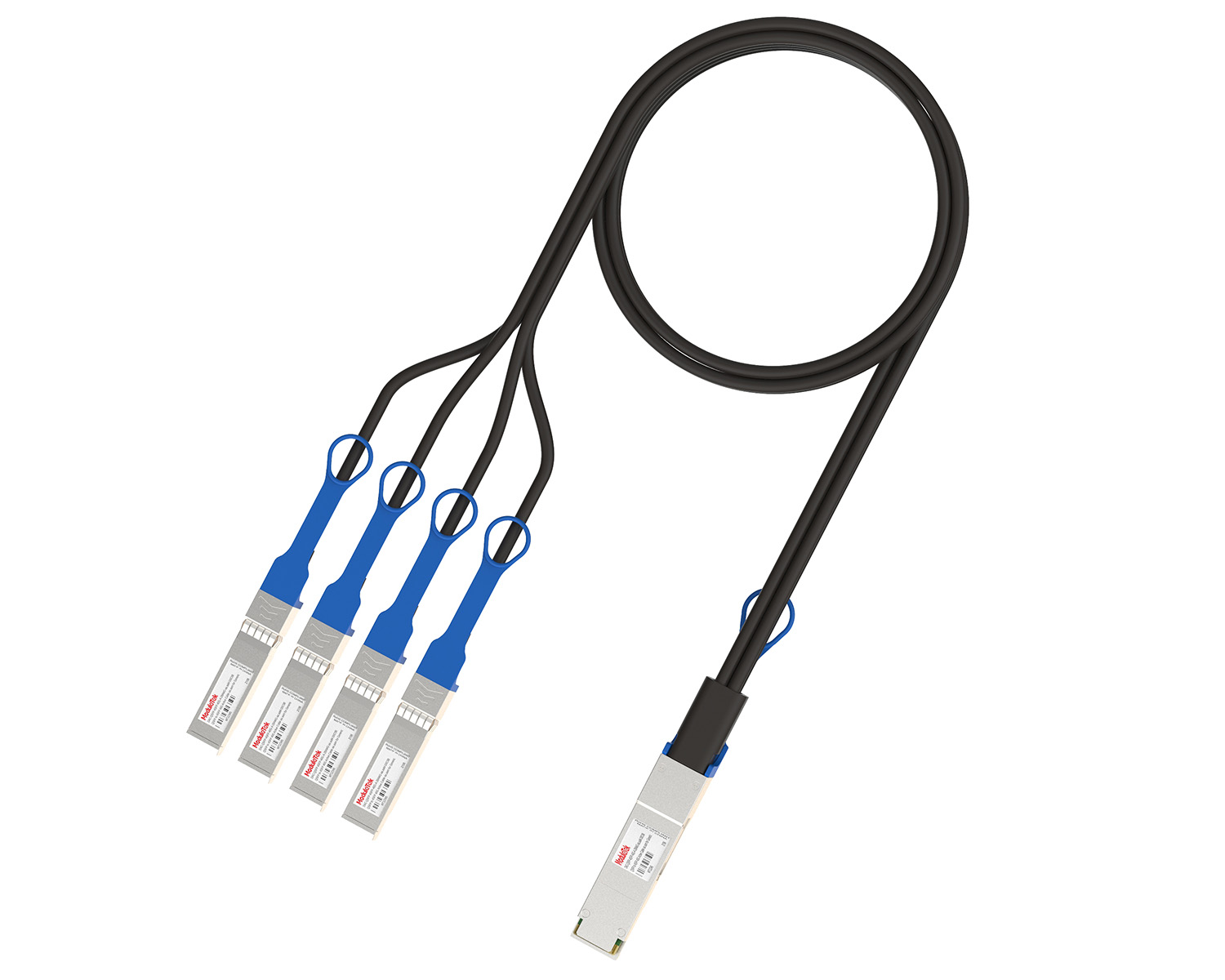 40G Active Breakout DAC, QSFP+ to 4×SFP+