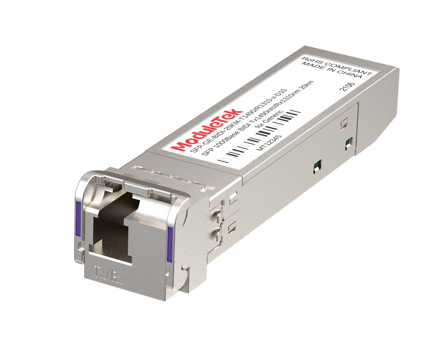1G SFP BiDi, 20km, Tx-1490/Rx-1310