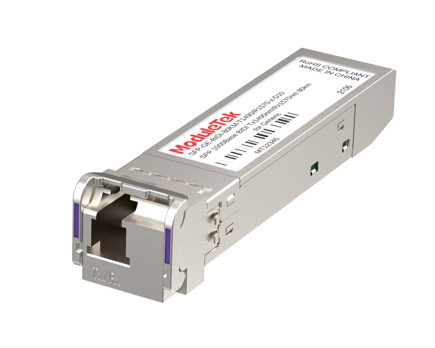 1G SFP BiDi, 80km, Tx-1490/Rx-1570