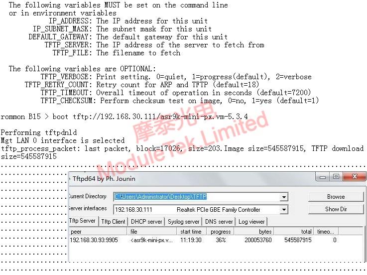Tftpd64 transferring files