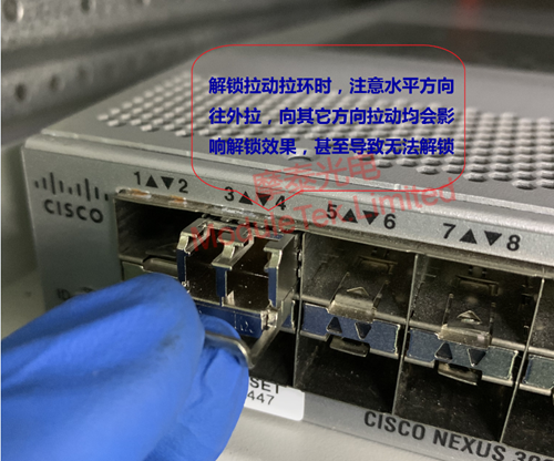 SFP光模块解锁拔出