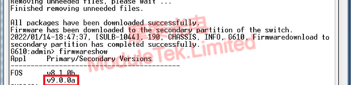 The version of the downloaded software is v9.0.0a