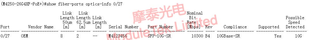  光模块识别信息