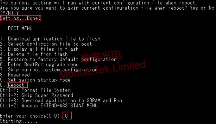 Reboot device