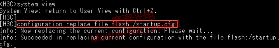restore the original configuration